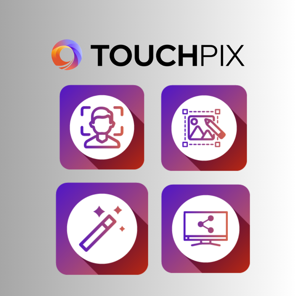 Touchpix 360 photo booth software graphic